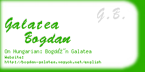 galatea bogdan business card